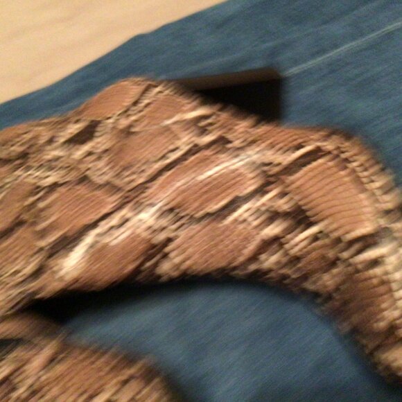 A New Day Women's Brandee Knee High Heeled Boots, Taupe/Snake - Sizes 6.5 - Picture 2 of 4